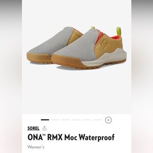 Sorel ONA RMX Moc Waterproof Loafers with Orange Accents - Sample Shoes